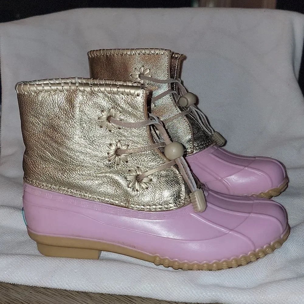 Jack Rogers Jr Miss Chloe Duck Rain Boots Girls Size 4